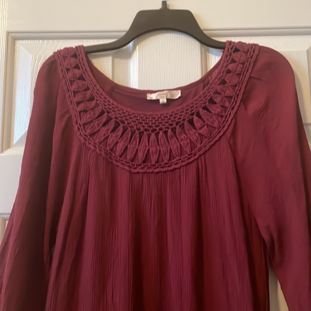 Entro Ruffled Red Dress - Picture 3 of 5